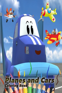 Planes and Cars Coloring Book