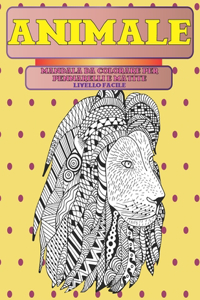 Mandala da colorare per pennarelli e matite - Livello facile - Animale