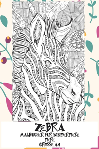 Malbücher für Kindertiere - Grosse A4 - Tiere - Zebra