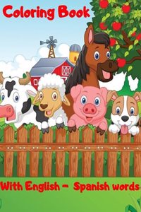 Bilingual Coloring Book for Kids - The Farm