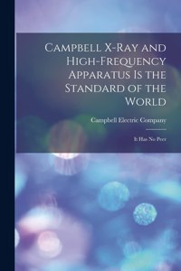 Campbell X-ray and High-frequency Apparatus is the Standard of the World