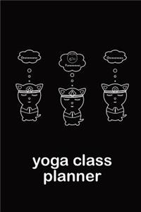 Om Three Cats Meditating Yoga Class Planner