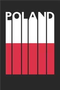 Vintage Poland Notebook - Retro Poland Planner - Polish Flag Diary - Poland Travel Journal