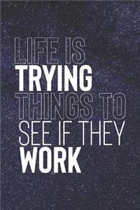 Life Is Trying Things To See If They Work