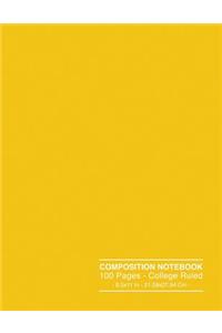 Composition Notebook 100 Pages - College Ruled 8.5x11 In - 21.59x27.94 Cm