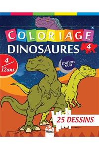 Coloriage Dinosaures 4 - Edition nuit