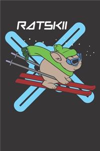 Skiing Rat Skii Skier Notebook Journal