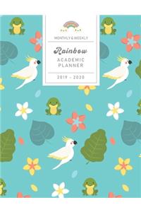 Monthly & Weekly Rainbow Academic Planner 2019 - 2020