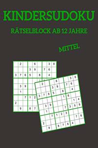 Kindersudoku Rätselblock Ab 12 Jahre - Mittel