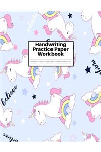 Handwriting Practice Paper Workbook