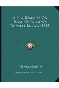 A Few Remarks On Isaac Crewdson's Trumpet Blown (1838)