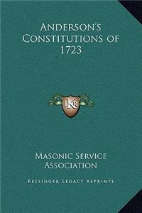 Anderson's Constitutions of 1723