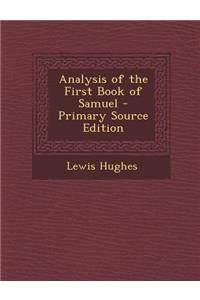 Analysis of the First Book of Samuel