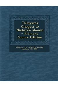 Takayama Chogyu to Nichiren Shonin