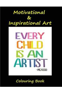 Motivational & inspirational art colouring book