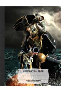 Ghost Pirate Composition Notebook, Wide Ruled: 100 Sheets / 200 Pages, 9-3/4