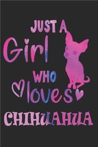 Just a Girl Who Loves Chihuahuas - Chihuahua Gift Notebook/Journal 6x9 100 Pages