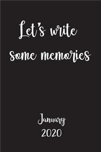 Let's write some memories January 2020