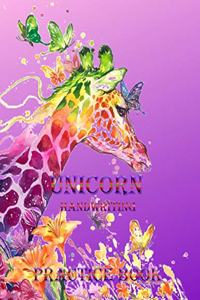Unicorn Handwriting Practice Book