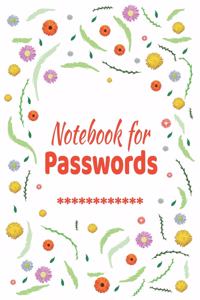 Notebook for Passwords