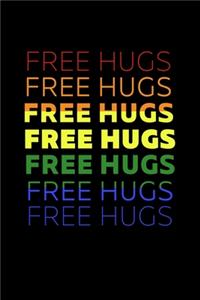 Free Hugs: Composition Lined Notebook Journal Funny Gag Gift For LGBT Pride