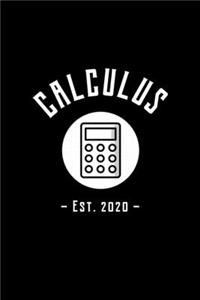 Calculus - Est. 2020: Blank Lined Journal - Office Notebook