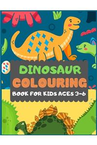 Dinosaur Colouring Book For Kids Ages 3-6