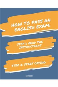 Notebook How to Pass an English Exam