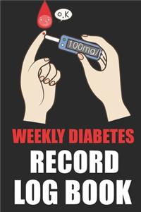 Weekly Diabetes Record log book