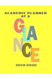 Academic Planner at a GLANCE 2019-2020