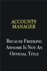 Accounts Manager because freeking awsome is not an official title