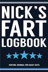 Nick's Fart Logbook Farting Journal For Gassy Guys