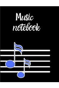 Blank Sheet Music Notebook, Notebook for Musicians, Music Composition Notebook