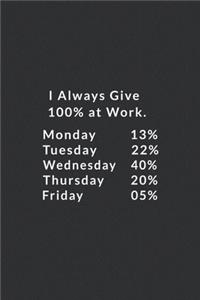I Always Give 100% At Work.