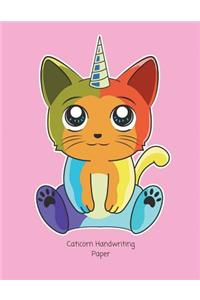 Caticorn Handwriting Paper