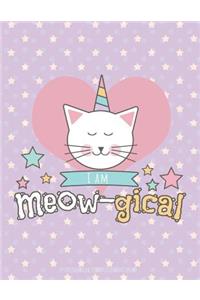 I am Meow-gical College Ruled Composition Notebook