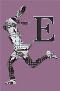 E Monogram Initial Tennis Journal