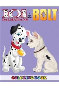 101 Dalmatians and Bolt Coloring Book: 2 in 1 Coloring Book for Kids and Adults, Activity Book, Great Starter Book for Children with Fun, Easy, and Relaxing Coloring Pages