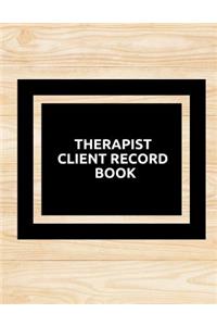 Therapist Client Record Book