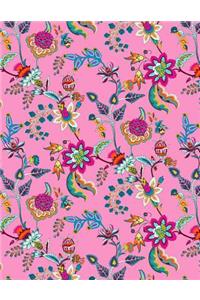 My Big Fat Journal Notebook Chinoiserie Pattern On Pink