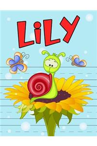 Lily: Personalized Book with Child's Name, Primary Writing Tablet, 65 Sheets of Practice Paper, 1