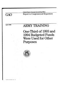 Army Training: OneThird of 1993 and 1994 Budgeted Funds Were Used for Other Purposes
