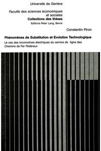 Phénomènes de Substitution Et Évolution Technologique