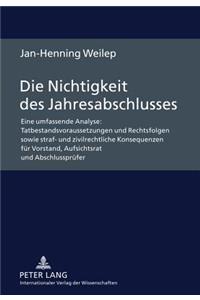 Die Nichtigkeit Des Jahresabschlusses