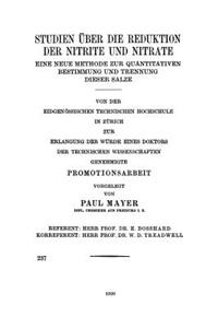 Studien Über Die Reduktion Der Nitrite Und Nitrate