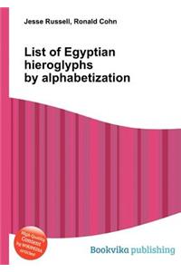 List of Egyptian Hieroglyphs by Alphabetization