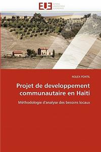 Projet de Developpement Communautaire En Haiti