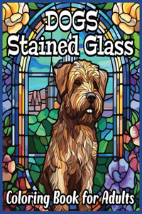 Dogs Stained Glass Coloring Book for Adults