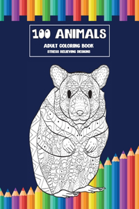 Adult Coloring Book Stress Relieving Designs - 100 Animals
