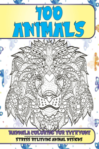 Mandala Coloring for Everyone - 100 Animals - Stress Relieving Animal Designs